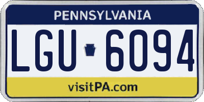 PA license plate LGU6094