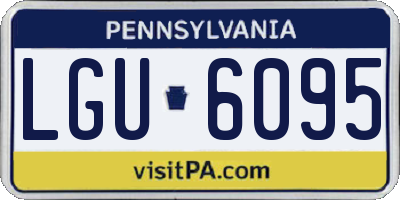 PA license plate LGU6095