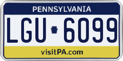 PA license plate LGU6099