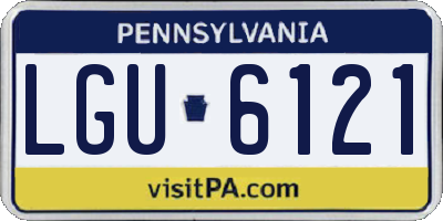 PA license plate LGU6121