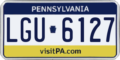 PA license plate LGU6127
