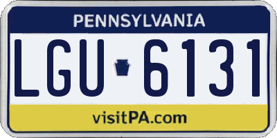 PA license plate LGU6131