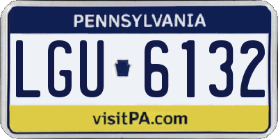 PA license plate LGU6132