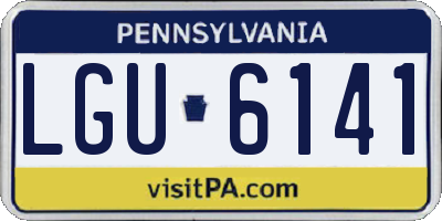 PA license plate LGU6141