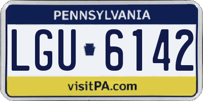 PA license plate LGU6142
