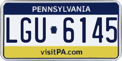 PA license plate LGU6145