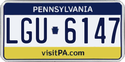PA license plate LGU6147