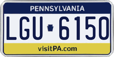 PA license plate LGU6150