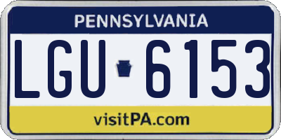 PA license plate LGU6153