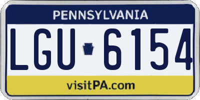 PA license plate LGU6154