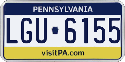PA license plate LGU6155