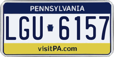 PA license plate LGU6157