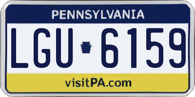 PA license plate LGU6159