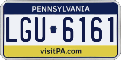 PA license plate LGU6161