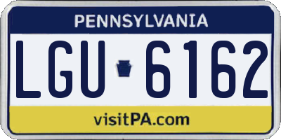 PA license plate LGU6162