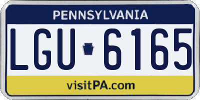 PA license plate LGU6165
