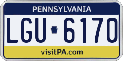 PA license plate LGU6170