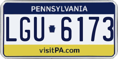 PA license plate LGU6173