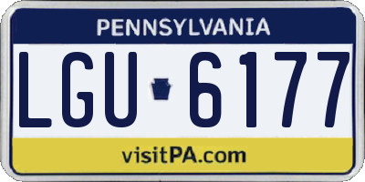 PA license plate LGU6177