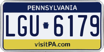 PA license plate LGU6179