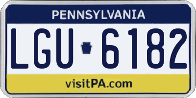 PA license plate LGU6182