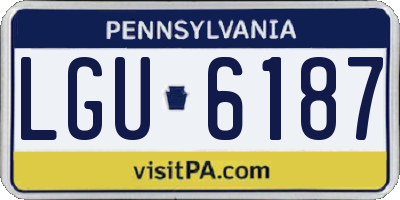 PA license plate LGU6187