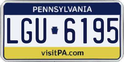 PA license plate LGU6195