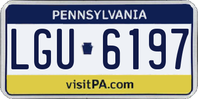 PA license plate LGU6197