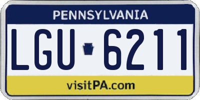 PA license plate LGU6211