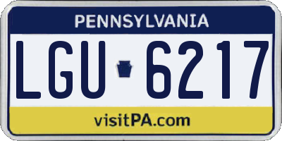 PA license plate LGU6217