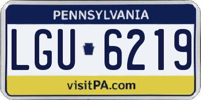 PA license plate LGU6219
