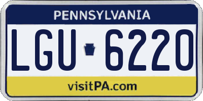 PA license plate LGU6220