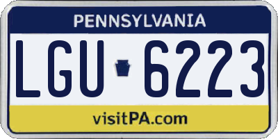 PA license plate LGU6223