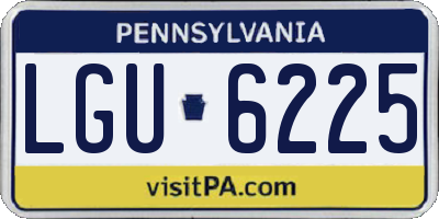 PA license plate LGU6225