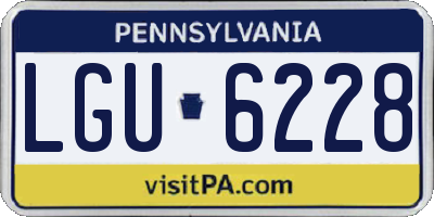 PA license plate LGU6228