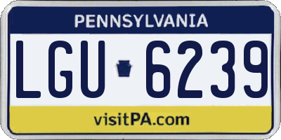 PA license plate LGU6239