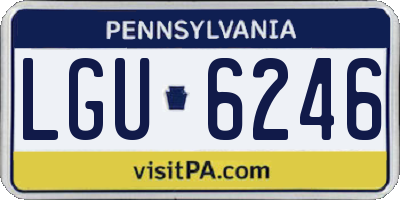 PA license plate LGU6246