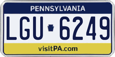 PA license plate LGU6249