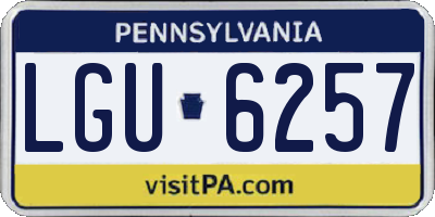 PA license plate LGU6257