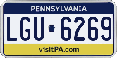 PA license plate LGU6269