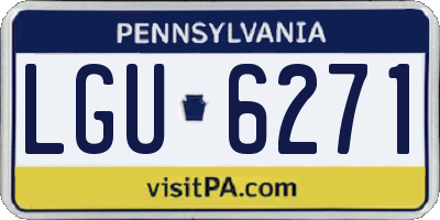 PA license plate LGU6271