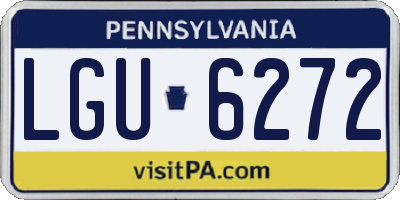 PA license plate LGU6272