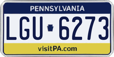 PA license plate LGU6273