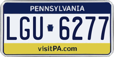 PA license plate LGU6277