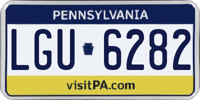 PA license plate LGU6282