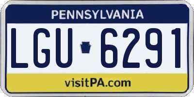 PA license plate LGU6291
