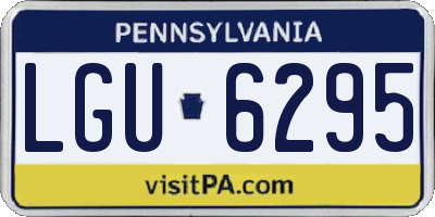 PA license plate LGU6295