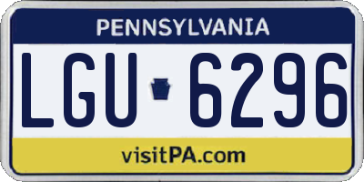 PA license plate LGU6296