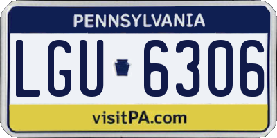 PA license plate LGU6306