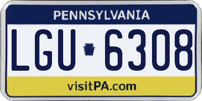 PA license plate LGU6308